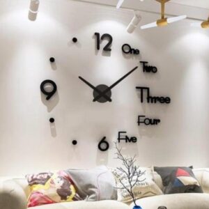 Large 3D Frameless Acrylic Wall Clock 01