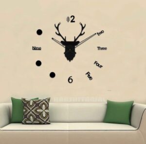 Large 3D Frameless Acrylic Wall Clock 02