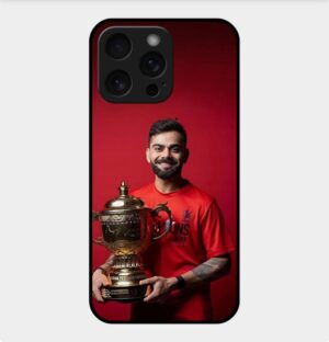 Virat Kohli Theme Glossy Metal TPU Back Cover 16