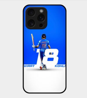 Virat Kohli Theme Glossy Metal TPU Back Cover 14