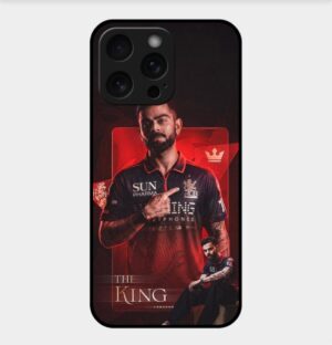 Virat Kohli Theme Glossy Metal TPU Back Cover 06