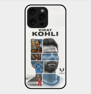 Virat Kohli Theme Glossy Metal TPU Back Cover 13