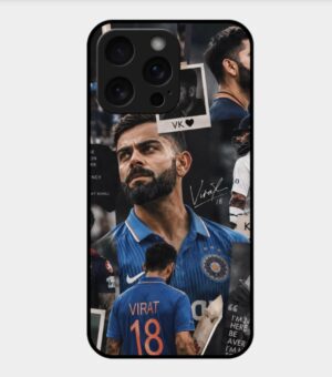 Virat Kohli Theme Glossy Metal TPU Back Cover 15