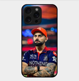 Virat Kohli Theme Glossy Metal TPU Back Cover 11