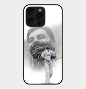 Virat Kohli Theme Glossy Metal TPU Back Cover 10