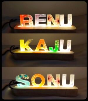 Resin Name Stand With LED Light D-03