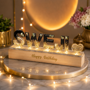 Resin Name Stand With LED Light D-04