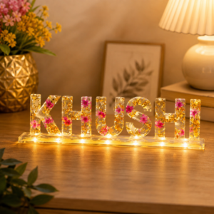 Resin Name Stand With LED Light D-05