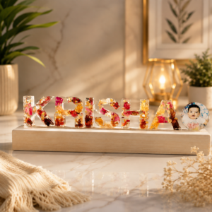 Resin Name Stand With LED Light D-06