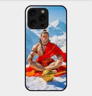 Hanuman ji Theme Glossy Metal TPU Back Cover 09