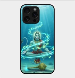 Hanuman ji Theme Glossy Metal TPU Back Cover 07