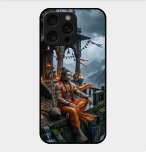 Hanuman ji Theme Glossy Metal TPU Back Cover 04