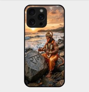 Hanuman ji Theme Glossy Metal TPU Back Cover 02