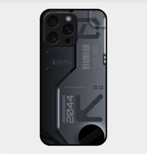 Tech Theme Glossy Metal TPU Back Cover 06