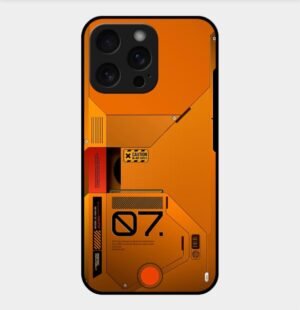 Tech Theme Glossy Metal TPU Back Cover 01