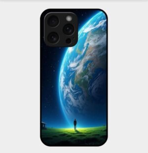 Nature Theme Glossy Metal TPU Back Cover 04