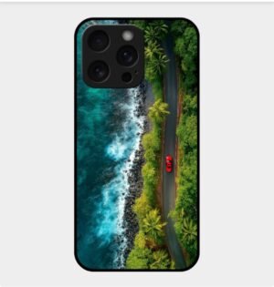Nature Theme Glossy Metal TPU Back Cover 05