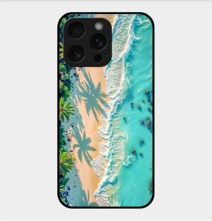 Nature Theme Glossy Metal TPU Back Cover 01